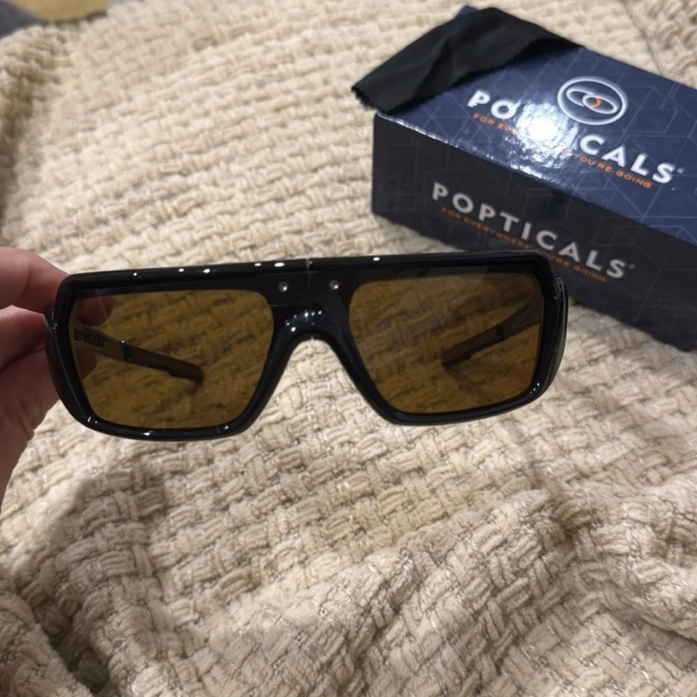 Black frame Brown mirror Foldable popticals Sunglasses